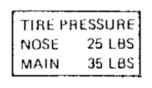 1979 Grumman AA-5B tire pressure